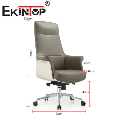 Kursi Kantor Eksekutif Modern Boss Ergonomis Berputar Kursi Kulit Vegan