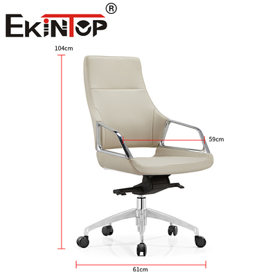 Kursi Meja Kantor Desain Modern Kulit Eksekutif Set Kursi Kulit Vegan Ergonomis
