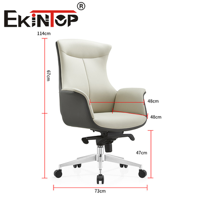Kursi Kantor Recliner Kulit Modern Eksekutif Adjustable Kulit sapi Kursi Kantor