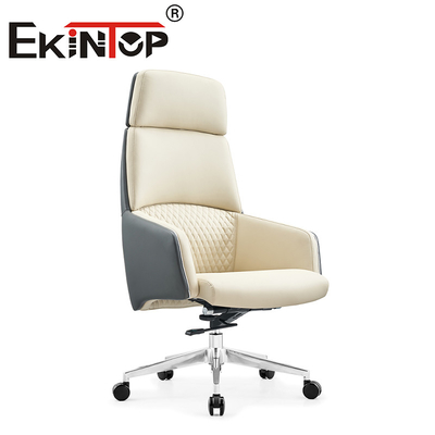 Perabot Kantor Modern Pinggang Tinggi PU Kulit Manajer Kursi Kantor