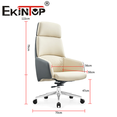 Perabot Kantor Modern Pinggang Tinggi PU Kulit Manajer Kursi Kantor