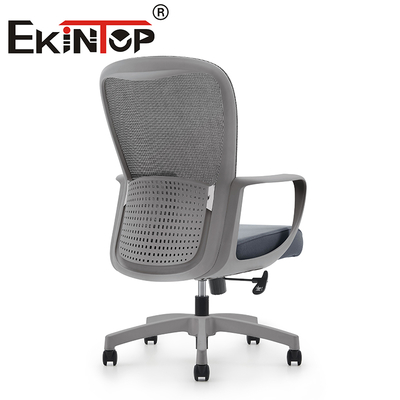 Kursi Angkat Modern Abu-abu Jaring Bernapas Nyaman Kursi Kantor Ergonomis Kursi Tugas Jaring