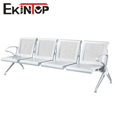Kursi Tunggu Bandara Komersial Bahan Stainless Steel 4 Kursi