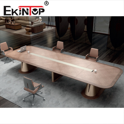 Meja Konferensi Komersial Kayu Untuk Ruang Kantor 4800 × 1600 × 750mm