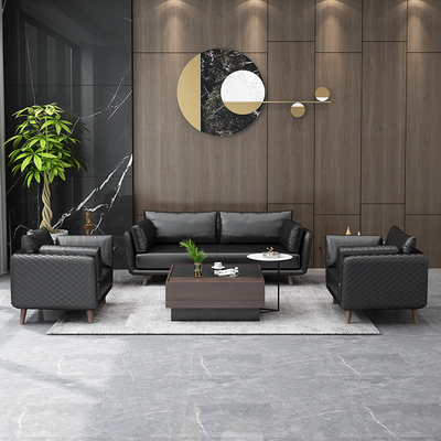 Sofa Kantor Modern Nordic Convertible Bahan Lambswool Modular yang Dapat Diperpanjang