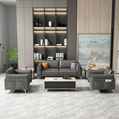 Sofa Modern Nyaman Modern Untuk Bahan Kain Penerimaan Kantor OEM