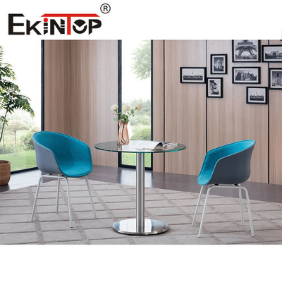 Meja Konferensi Kantor Modern Kaca Desktop Untuk Pelatihan Rapat