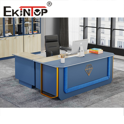 Gaya Desain Meja Bos Kantor Eksekutif Meja Komputer Bos Berbentuk L