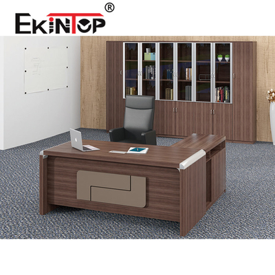 Perabot Kantor Meja Kantor Eksekutif Warna Mahoni Meja Komputer Eksekutif