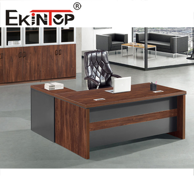 Perabot Kantor Meja Komputer Kantor Putih dengan Empat Laci mesa