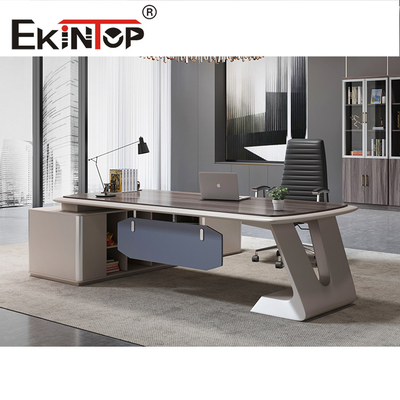 Manajer Meja Kantor Modern Ergonomis Gabrielle L Berbentuk Meja Kantor Logam