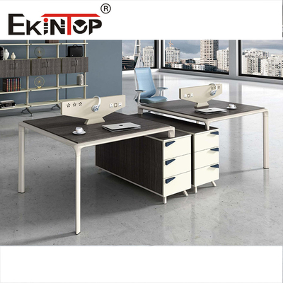 Partisi Bentuk Workstation Kantor Persegi Panjang Meja Kantor Eksekutif