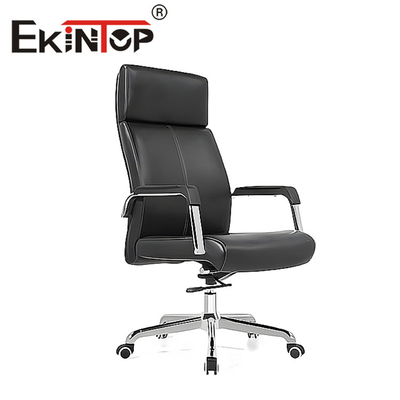Kursi Kulit Hitam OEM Komersial Gaya Modern Untuk Pekerjaan Kantor