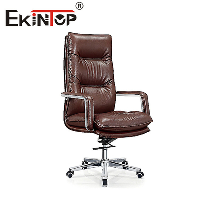 Kursi Kantor Eksekutif Ergonomis Kulit Modern Putar Untuk Ruang Rapat