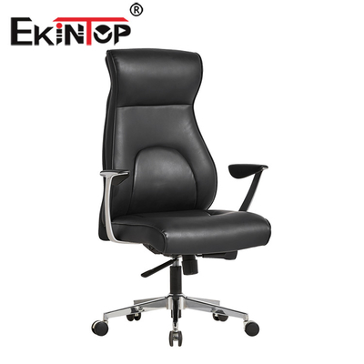 Kursi Kulit Kantor Mewah PU Kursi Eksekutif Ergonomis Putar Pabrikan OEM