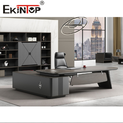 L Bentuk Gaya Modern Meja Ekstensi Meja Lukisan MDF Meja Kantor Kayu