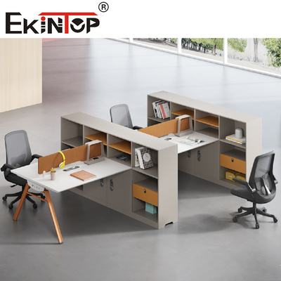 Workstation Kantor Staf Terbuka Set Meja Komputer Meja Perabotan Komersial