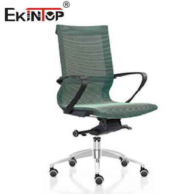 Kursi Putar Kain Jala Kantor Ergonomis Hijau Untuk Meja Komputer