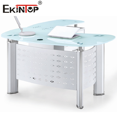 Komersial Kaca Kecil Desktop Laptop Modern Kaca Kantor Meja Menulis