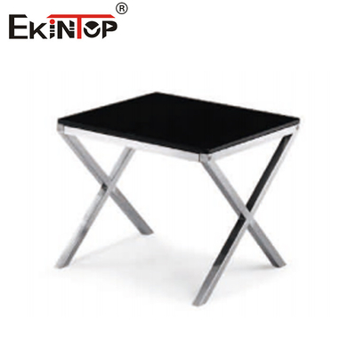 Meja Kopi Kaca dan Baja Gaya Kontemporer Furnitur Ruang Tamu