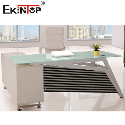 Meja Kantor Kaca Kontemporer OEM Mendefinisikan Ruang Kerja Anda Dengan Keanggunan Modern