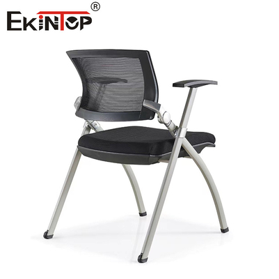 Iron Mesh Training Room Chair With Black Mesh Backrest Foam Cushion Lipat
