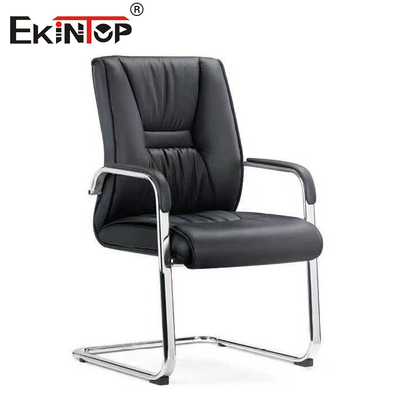 Kursi Kantor PU Kulit Nyaman Tanpa Casters Furnitur Komersial