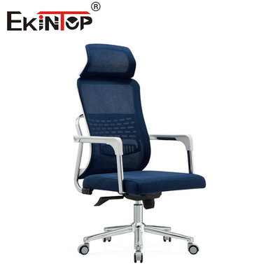 Kursi kantor dengan punggung tinggi dengan sandaran lengan dan ketinggian yang dapat disesuaikan