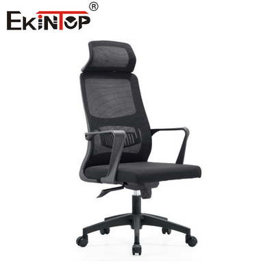 Kursi Kantor Belakang Mesh Hitam Bernapas Dengan Fungsi Swivel PP Armrest