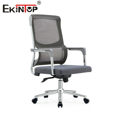 Kursi Kantor Mid Back Mesh Berwarna Gray Dengan Tinggi Kursi Yang Bisa Disesuaikan Dan Tulang Belakang