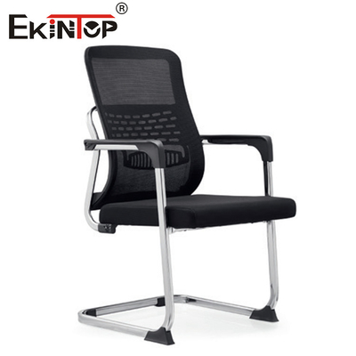 Kursi Kantor Hitam yang Bisa Disesuaikan Dengan Tangan dan Kain Mesh yang Bisa Dihirup