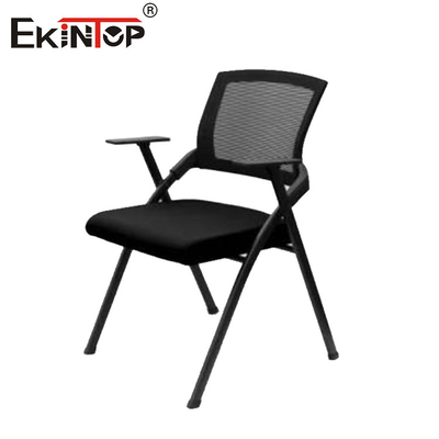 Kursi Pelatihan Lipat Hitam Kursi Kantor dengan Tangan di Gaya Modern
