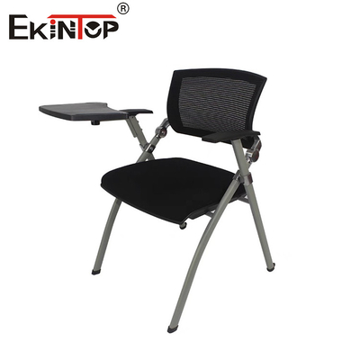 Kursi Kantor Pelatihan Kaki Logam Lipat Hitam dalam Gaya Modern