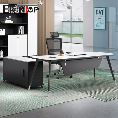Manajer Meja Kantor Kayu Modern Meja Komputer Meja Gaya Industri
