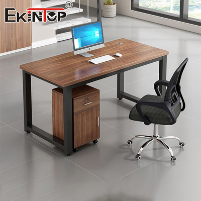 Kayu besi furnitur kantor meja set furnitur kantor resepsi