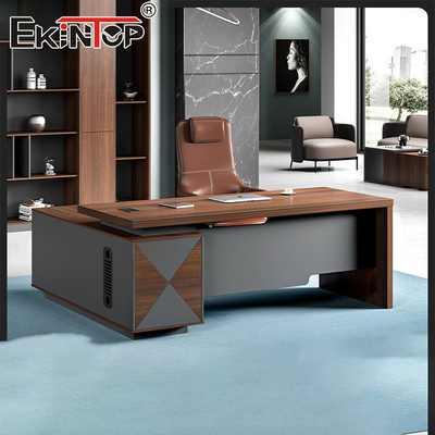 Bergaya klasik Walnut Kantor Eksekutif Meja Besar Meja Dengan Laci