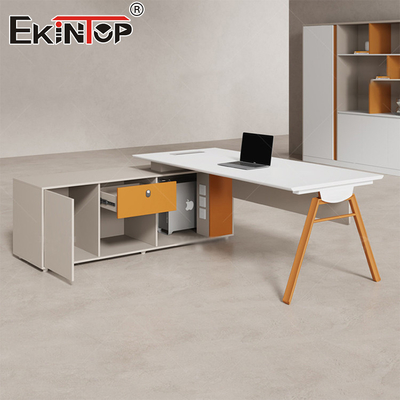 Furnitur Kantor Modern Sederhana Meja Kayu Akacia Meja Putih Meja Eksekutif Meja Manajer