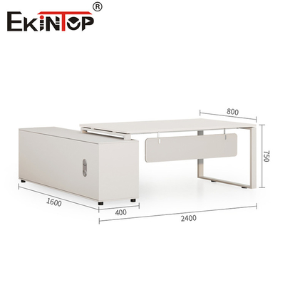 Meja Kantor Putih Custom dengan Desain Khusus Gaya Minimalis Meja Modern