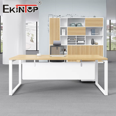 Meja Kantor Kayu Bergaya Komersial untuk Ruang Tamu Modern