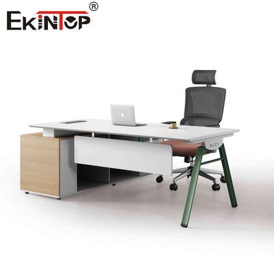 Kualitas tinggi berbentuk L Kantor Eksekutif Meja furnitur Pemasok Meja Custom Made