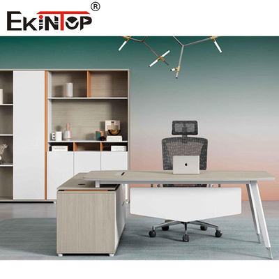 Meja Kantor Gaya Desain Baru dengan Kaki Logam Meja Buatan Khusus