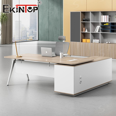 Meja Kantor Eksekutif Walnut Gaya Modern Meja Custom Made