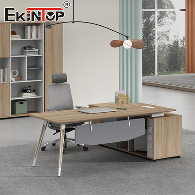 Custom Made Antique Walnut Desain Gaya Modern Walnut Kantor Meja