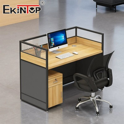Walnut Gaya Komersial Kantor Desk Karyawan Meja Meja kecil