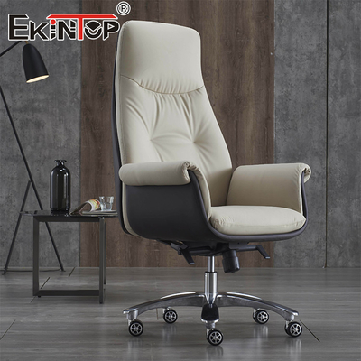 Kursi Eksekutif Kulit Berkualitas Tinggi Gaya Modern Kursi Kantor Komersial
