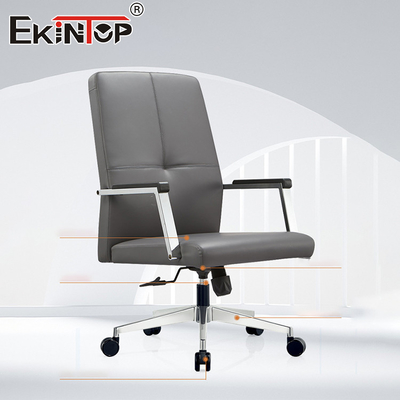 Kursi Kantor Ergonomis Eksekutif Manajer Rapat Kulit Punggung Tengah Kursi Kantor Berkualitas
