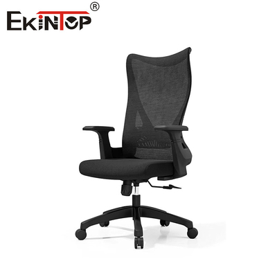Kursi Putar Eksekutif Berputar Kustom Punggung Tinggi Desain Modern Kursi Kantor Jaring Penuh