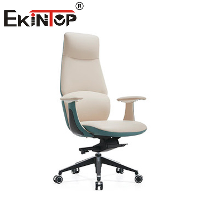 Kursi Kantor Kulit Bos Mewah Modern Kursi Ergonomis Dapat Diputar Kursi Kantor Kokoh