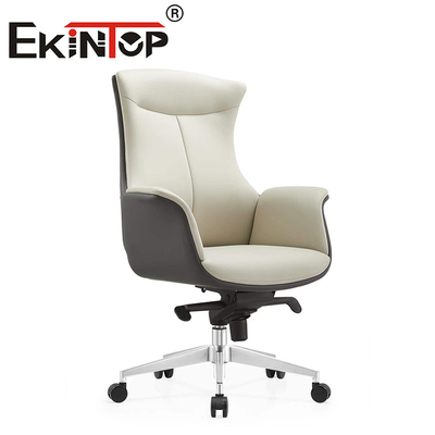 Kursi Kantor Recliner Kulit Modern Eksekutif Adjustable Kulit sapi Kursi Kantor