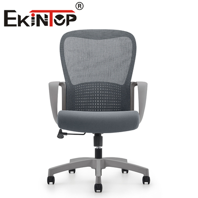 Kursi Angkat Modern Abu-abu Jaring Bernapas Nyaman Kursi Kantor Ergonomis Kursi Tugas Jaring